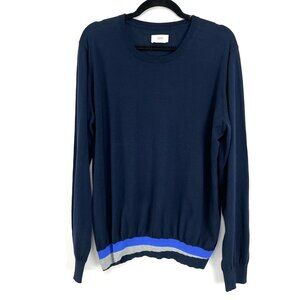 Closed Mens Navy Size XL Crew Neck Pullover Sweater Long Sleeve Cotton Knit Top‎
